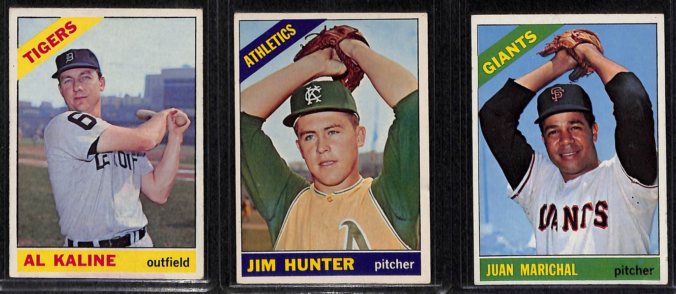 Lot of 95 - 1966 & 25 - 1967 Topps Baseball Cards w. 1966 Jim Palmer Rookie Card
