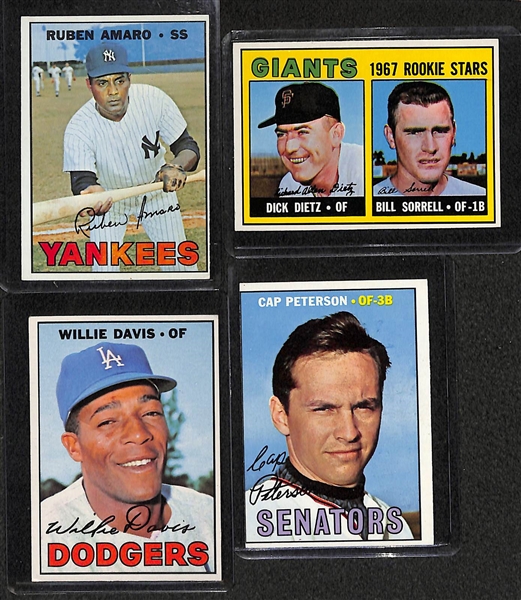 Lot of 95 - 1966 & 25 - 1967 Topps Baseball Cards w. 1966 Jim Palmer Rookie Card