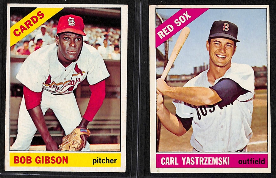 Lot of 18 - 1966 Topps Baseball Cards w. Mays & Clemente