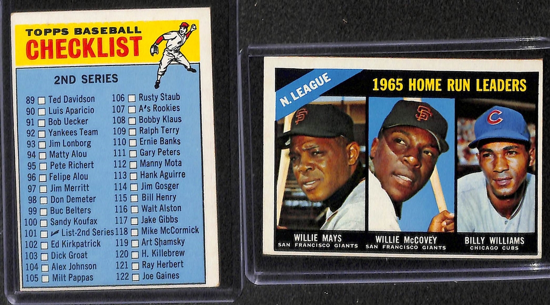 Lot of 18 - 1966 Topps Baseball Cards w. Mays & Clemente