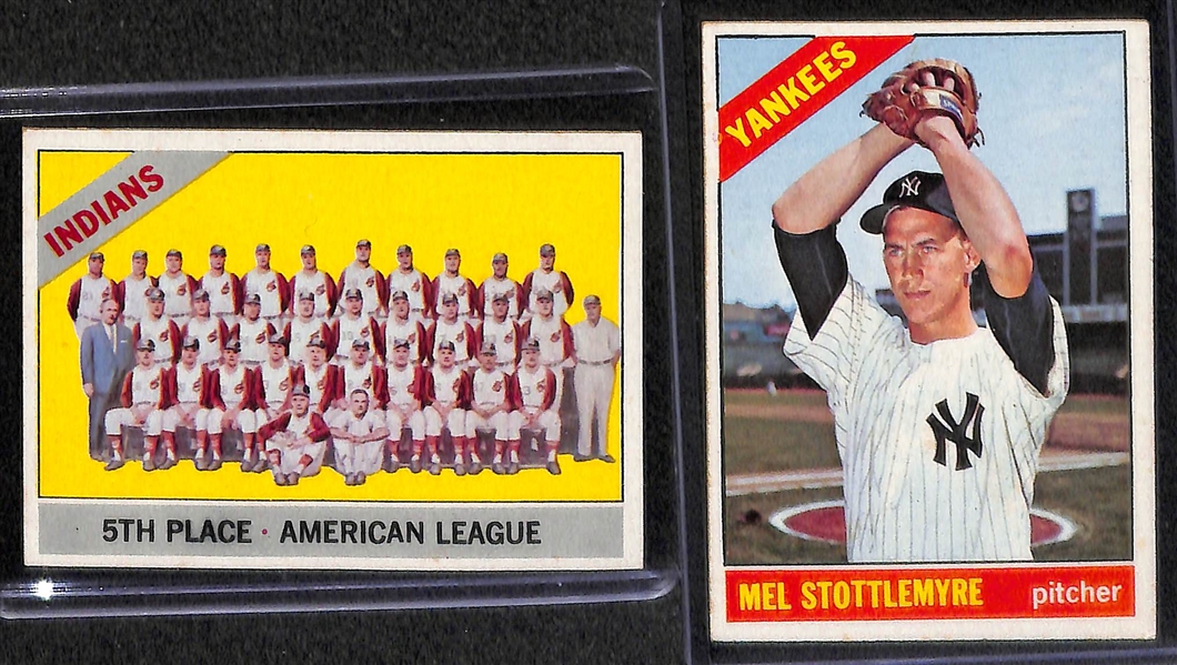 Lot of 18 - 1966 Topps Baseball Cards w. Mays & Clemente