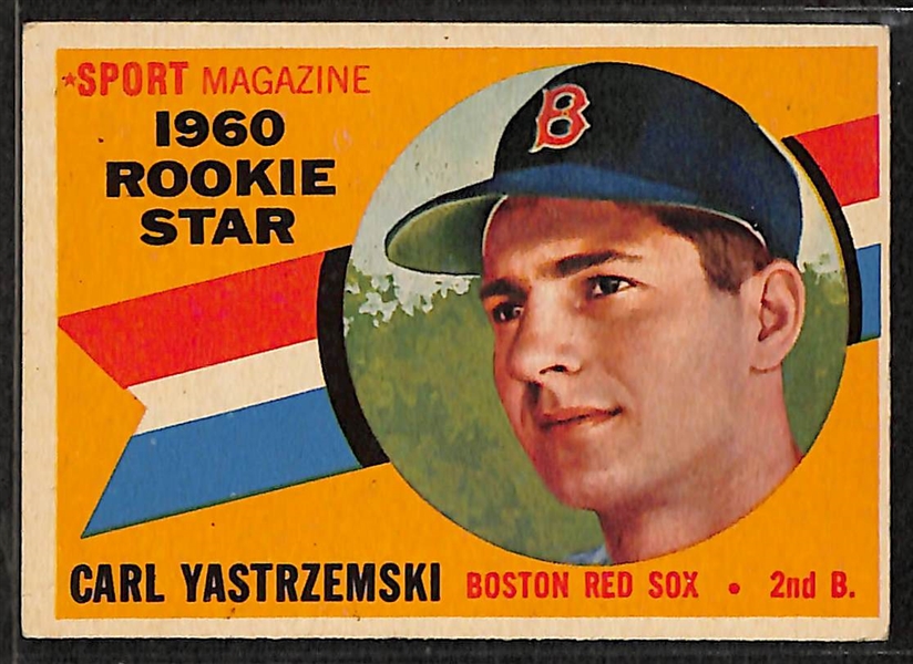 Lot of 4 - 1960 Topps Baseball Cards w. Yastrzemski & McCovey Rookie Cards