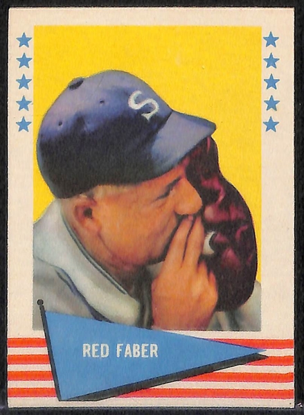 Lot of 5 - 1959-63 Fleer Baseball Cards w. 1960 Babe Ruth
