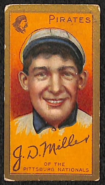 Lot of (3) 1911 T205 Tobacco Baseball Cards (George Gibson, John Miller, and Frank Corridon)