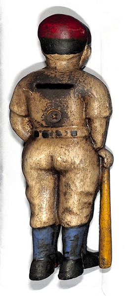 Cast Iron Slugger Baseball Player Bank - 7 Tall
