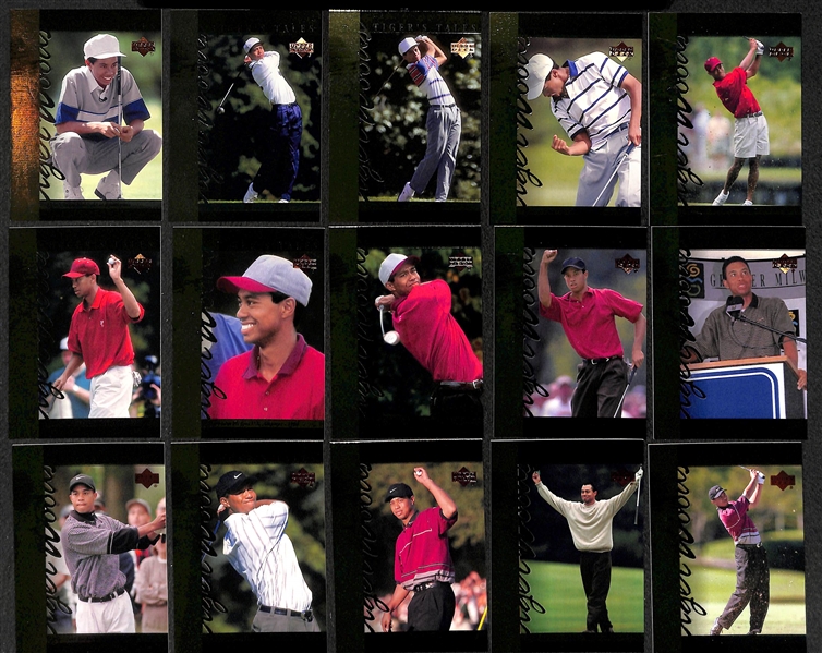 Lot of 130+ Tiger Woods Cards (including 36 Graded) w. Rookie Cards