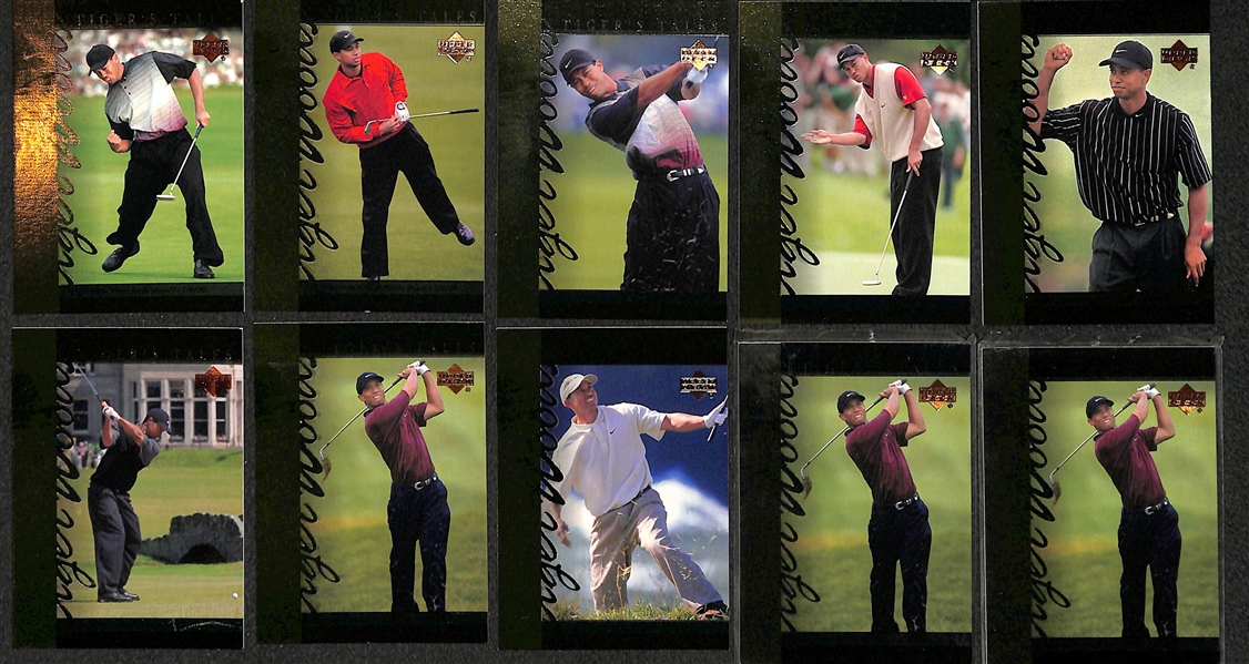 Lot of 130+ Tiger Woods Cards (including 36 Graded) w. Rookie Cards