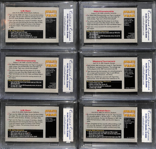 Lot of 130+ Tiger Woods Cards (including 36 Graded) w. Rookie Cards