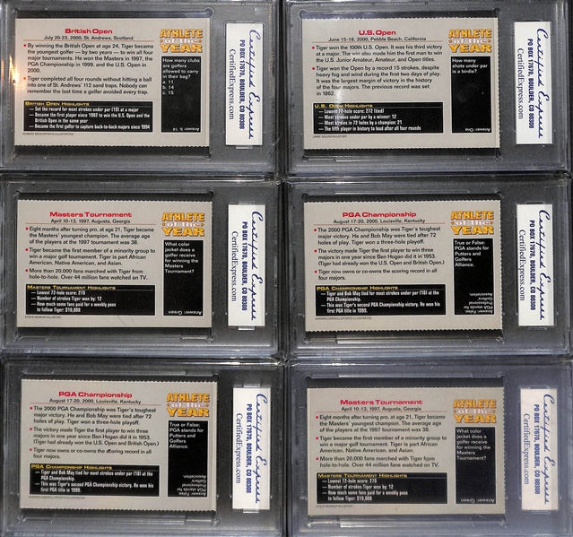 Lot of 130+ Tiger Woods Cards (including 36 Graded) w. Rookie Cards
