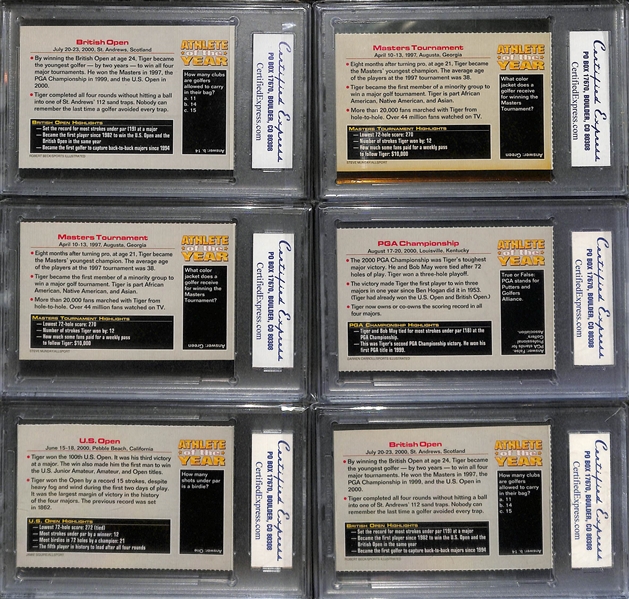 Lot of 130+ Tiger Woods Cards (including 36 Graded) w. Rookie Cards