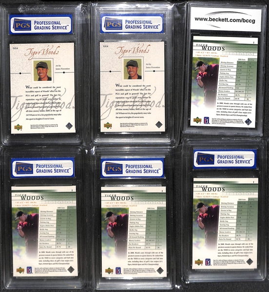 Lot of 130+ Tiger Woods Cards (including 36 Graded) w. Rookie Cards
