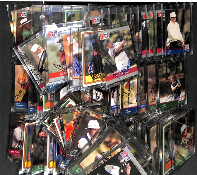 Lot of 100+ Hand Signed Golf Cards w. Nicklaus & Arnold Palmer