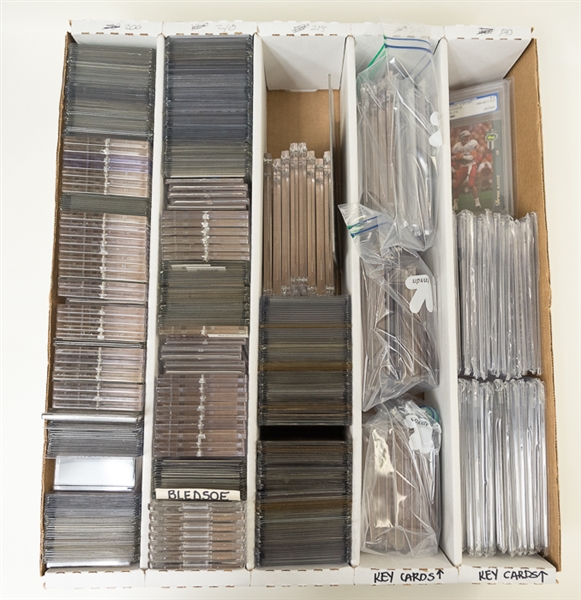 Lot of 400+ Drew Bledsoe Cards Including Many Rookies, Inserts, and Graded Cards