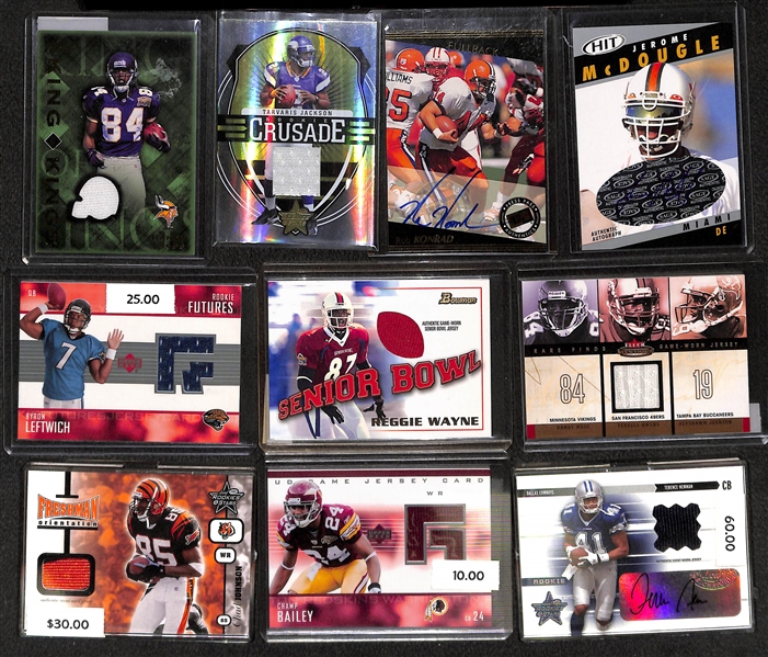 Lot of 2000+ Football Cards Including 35 Graded Cards, 10 Autograph Cards, 13 Relics