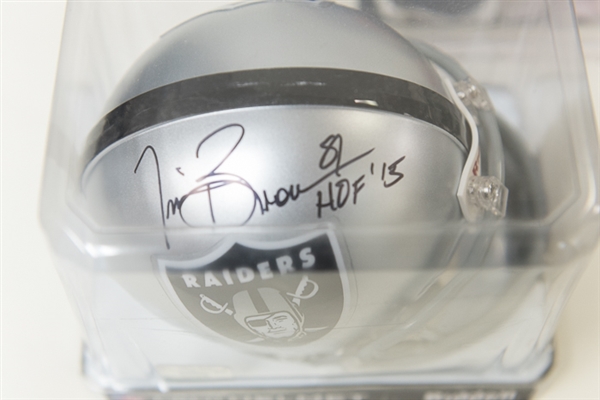 Lot of 4 Signed Football Mini Helmets w. Sayers, T. Brown, Cunningham, & Vermiel
