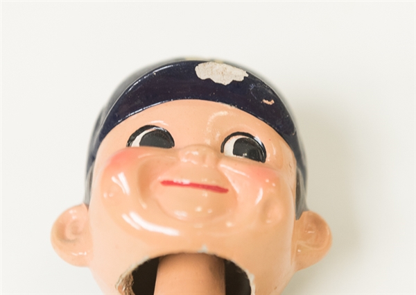 Early 1970s New York Yankees Player Bobble Head with Round Gold Base