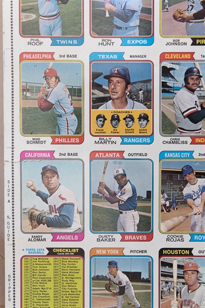 1974 Topps Baseball Uncut Sheet w. Pete Rose & Mike Schmidt