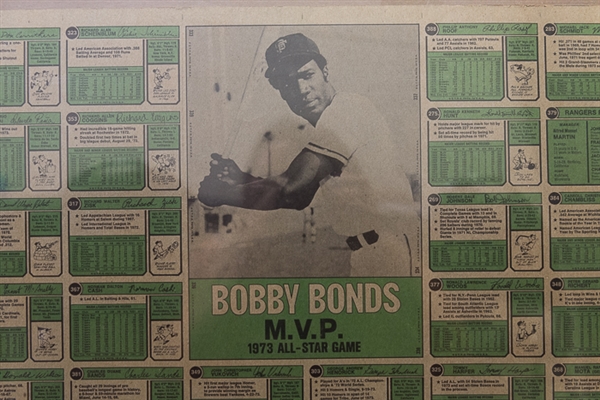 1974 Topps Baseball Uncut Sheet w. Pete Rose & Mike Schmidt