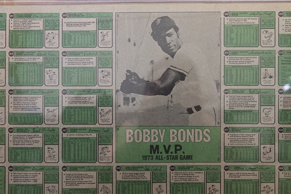 1974 Topps Baseball Uncut Sheet w. Pete Rose & Mike Schmidt