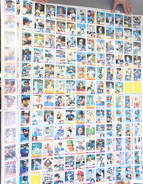  Lot of 3 Topps Baseball Uncut Sheets - (2) 1982 w. Seaver & (1) 1983 w. Manager Sheet