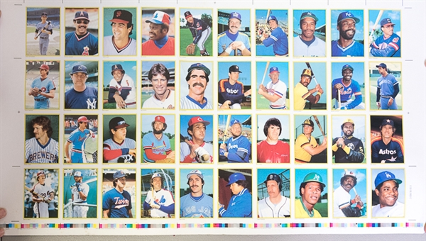 Lot of 5 Uncut Sports Sheets Including 2 - 1974 Uncut Traded Sheets