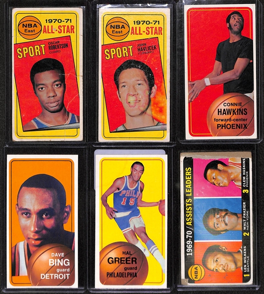 Lot of 12 1970-71 Topps Basketball Cards w. Wilt Chamberlain