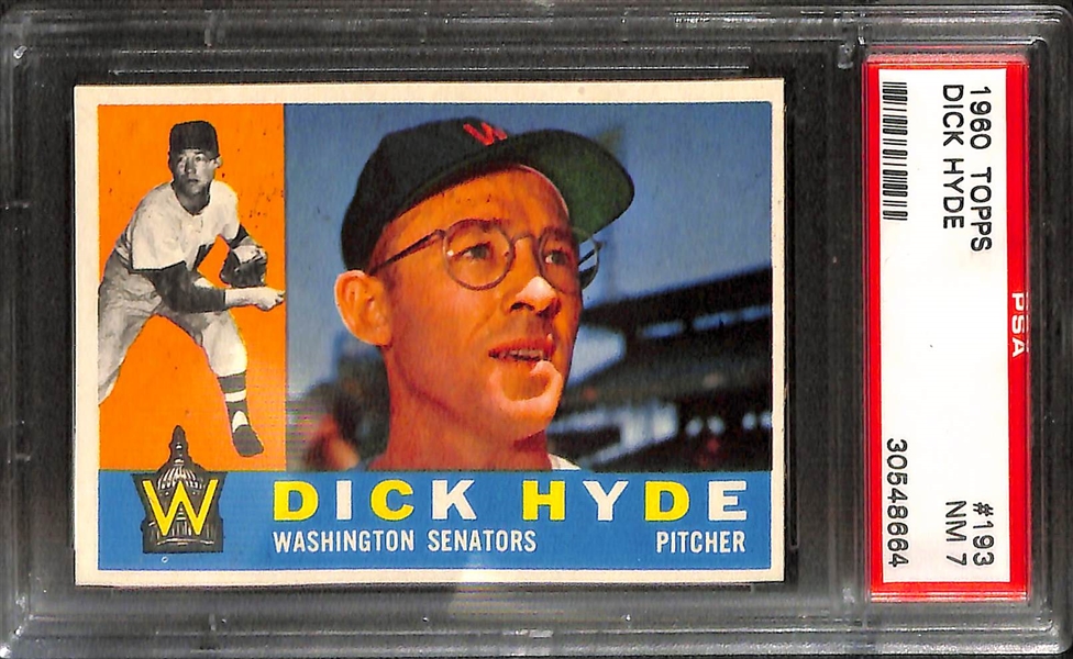 Lot of 4 - PSA 7 Baseball Cards - 1959 & 1960 w. Whammy Douglas