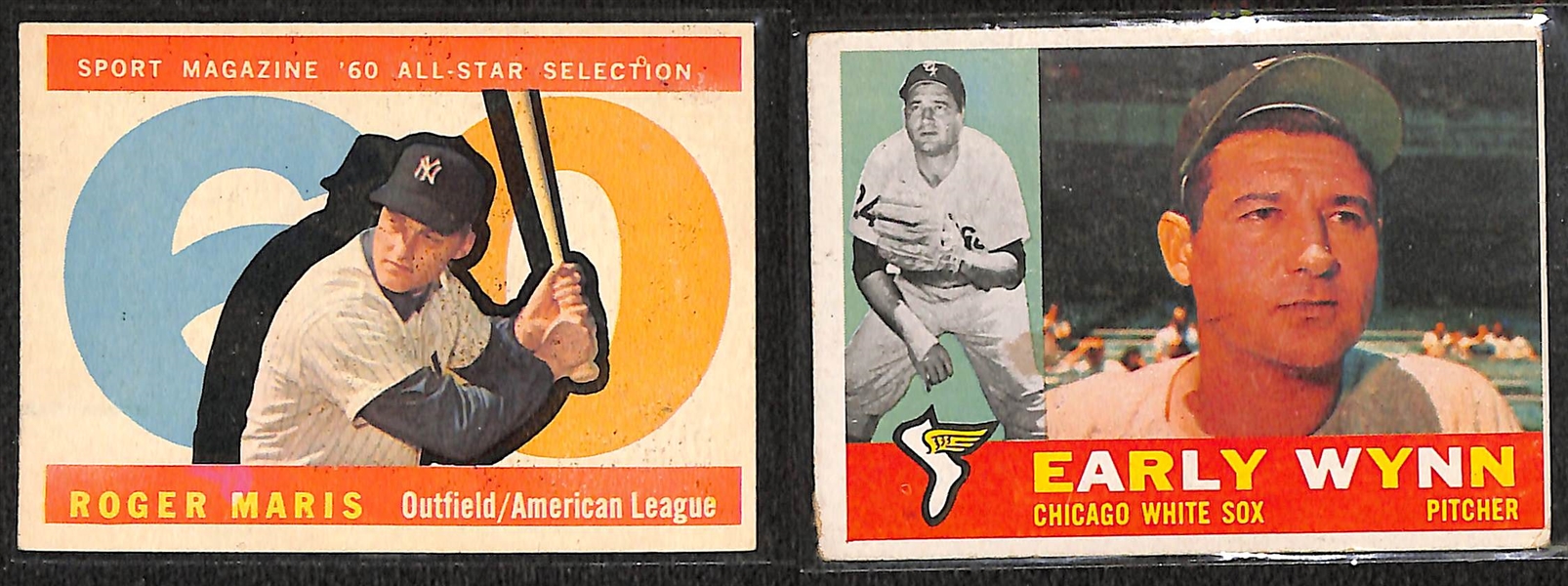 Lot of 140 - 1960 Topps Baseball Cards w. Roger Maris All-Star