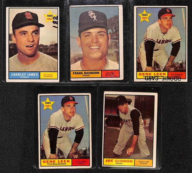 Lot of 150+ 1961 Topps Baseball Cards w. Hank Aaron