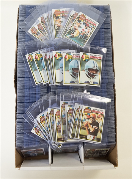 Lot of 900+ 1979 Topps Football Cards w. Joe Theismann