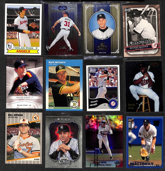 Lot of 400+ Baseball Cards - Primarily Stars & Hall of Famers - w. Jeter