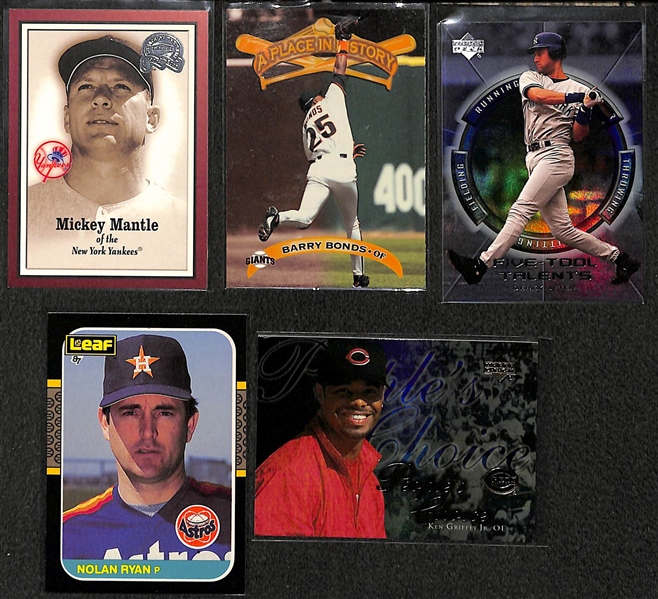 Lot of 400+ Baseball Cards - Primarily Stars & Hall of Famers - w. Jeter