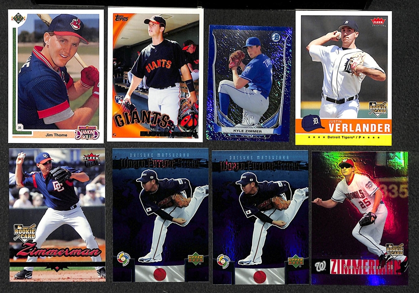 Lot of 300+ Baseball Rookie Cards w. Verlander
