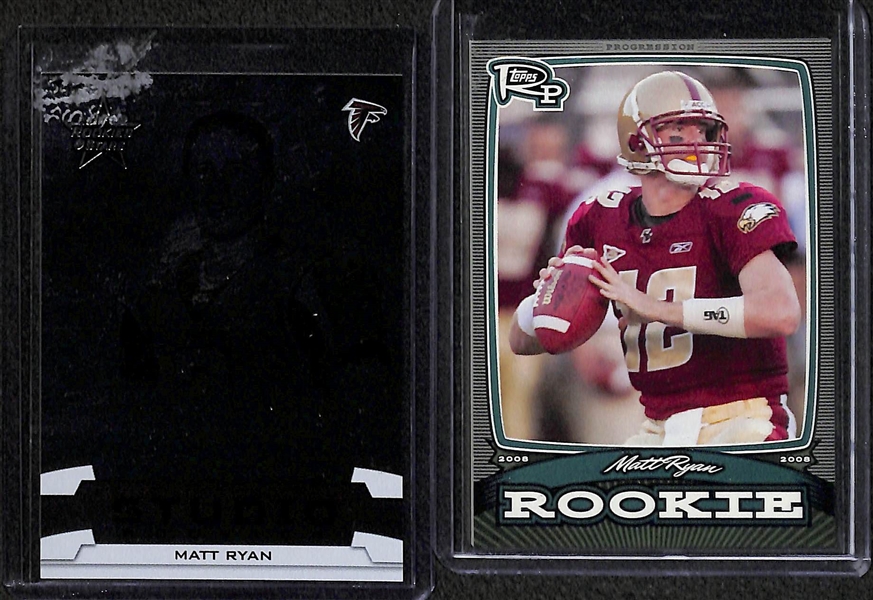 Lot of 40 Football Quarterback Rookie Cards w. Brady