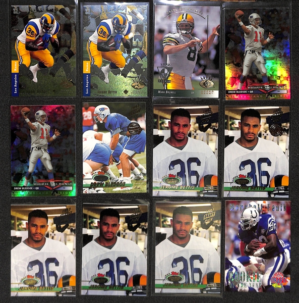 Lot of 360+ Football Rookie Cards - Mostly from 1993 to 1995 - w. Bettis