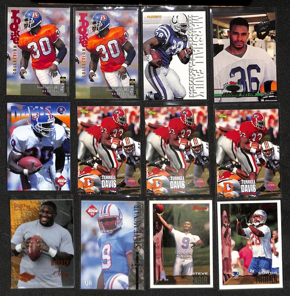 Lot of 360+ Football Rookie Cards - Mostly from 1993 to 1995 - w. Bettis