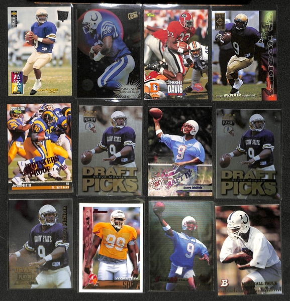 Lot of 360+ Football Rookie Cards - Mostly from 1993 to 1995 - w. Bettis