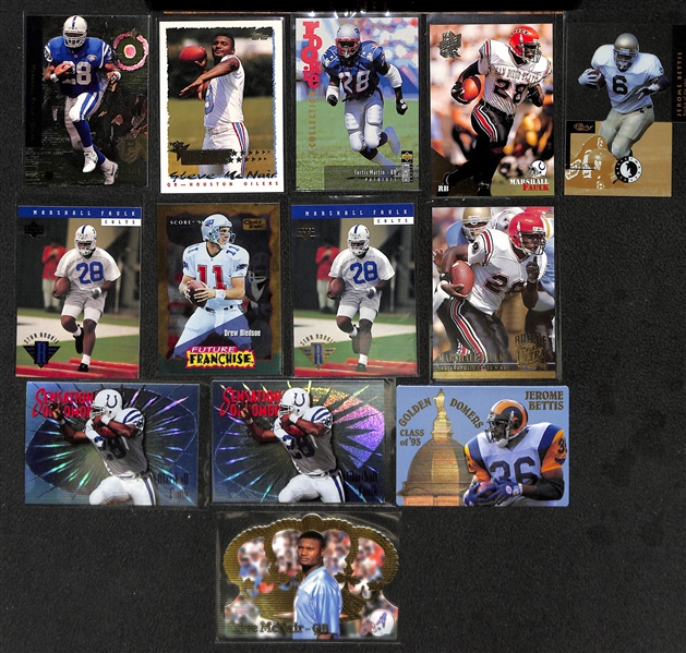 Lot of 360+ Football Rookie Cards - Mostly from 1993 to 1995 - w. Bettis