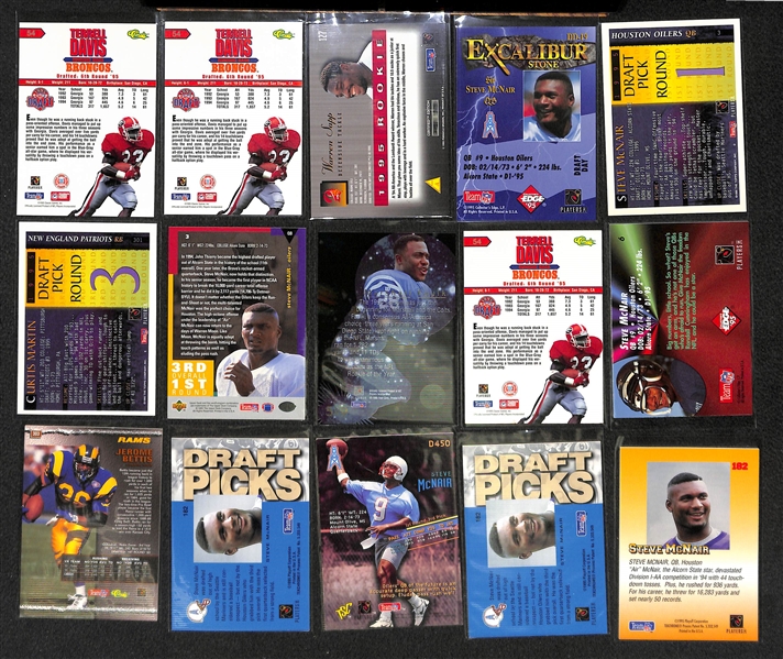 Lot of 360+ Football Rookie Cards - Mostly from 1993 to 1995 - w. Bettis