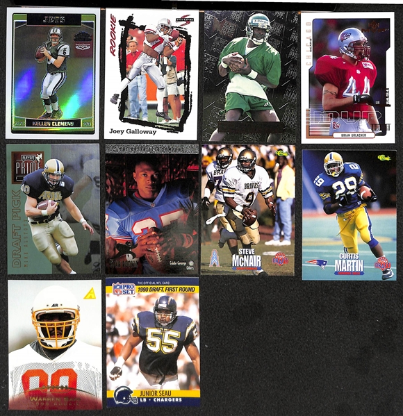 Lot of 375+ Football Rookie Cards - Mostly from 1990 to 2006 - w. Aikman