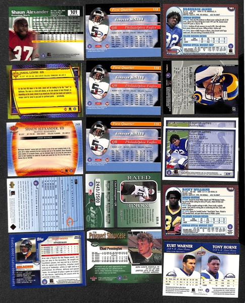 Lot of 400+ Football Rookie Cards - Mostly from 1999 to 2000 - w. Peyton Manning