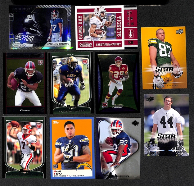 Lot of 350+ Football Rookie Cards - Most from the Past 25 Years - w. Ezekiel Elliot