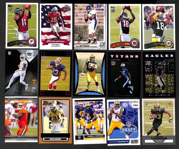 Lot of 350+ Football Rookie Cards - Most from the Past 25 Years - w. Ezekiel Elliot
