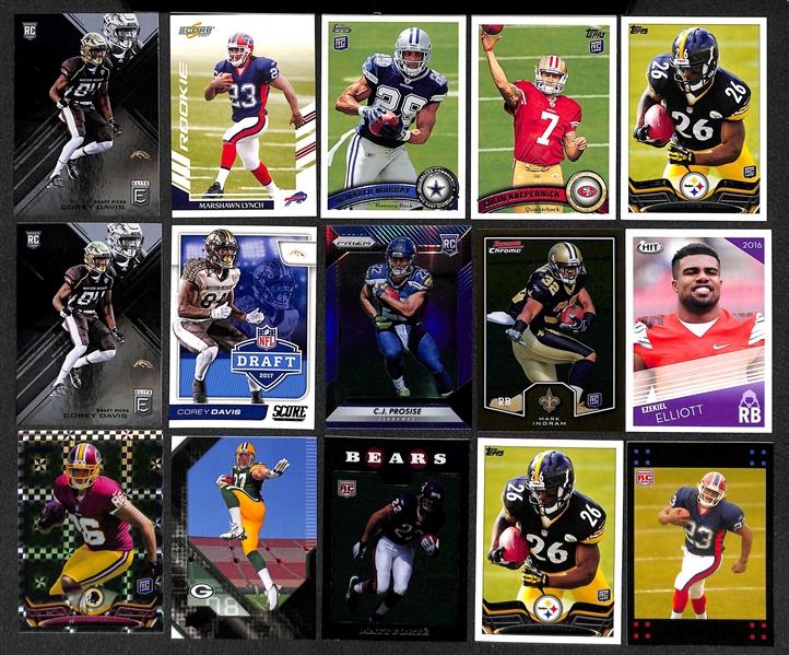 Lot of 350+ Football Rookie Cards - Most from the Past 25 Years - w. Ezekiel Elliot