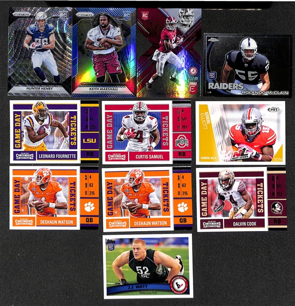 Lot of 350+ Football Rookie Cards - Most from the Past 25 Years - w. Ezekiel Elliot