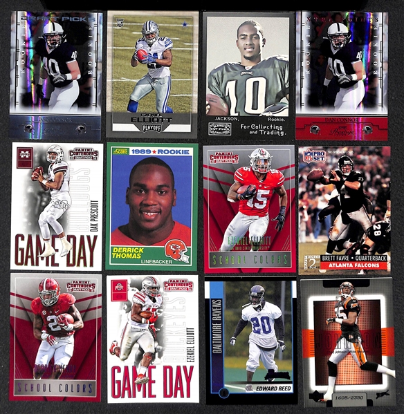 Lot of 400+ Football Rookie Cards - Most from the Past 20 Years - w. Ezekiel Elliot