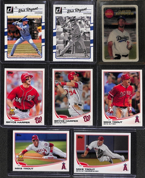 Lot of 75+ Baseball Cards w. Harper & Trout