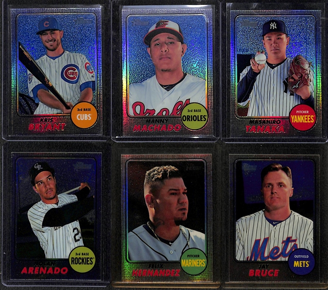 Lot of 60+ 2017 Topps Heritage Cards w. Chrome, Refractors, & Short Prints w. Aaron Judge Rookie Card