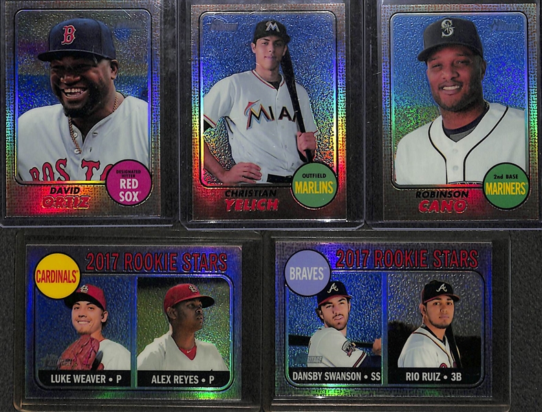 Lot of 60+ 2017 Topps Heritage Cards w. Chrome, Refractors, & Short Prints w. Aaron Judge Rookie Card