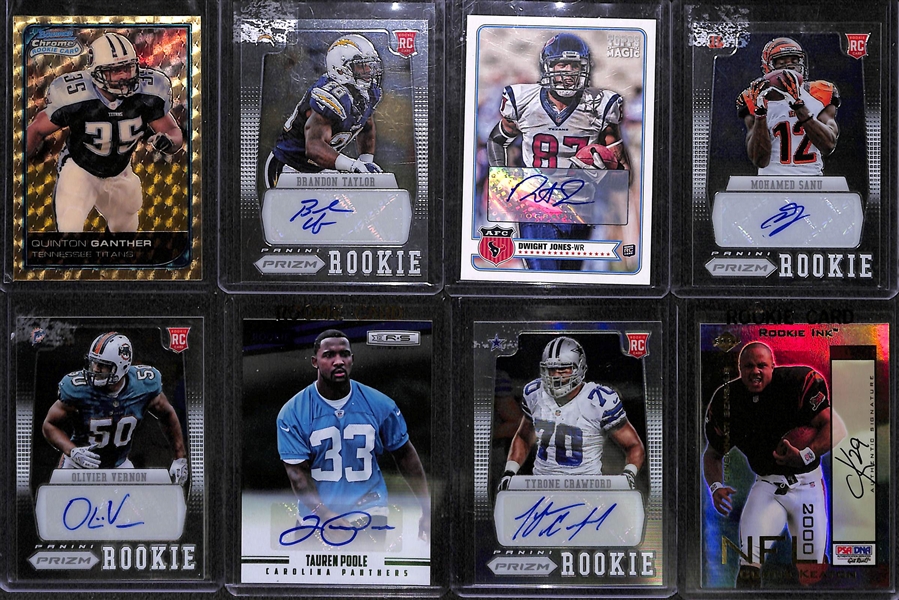 Lot of 1500+ Football Cards w. 1 Superfractor (1/1), 13 Autograph Cards, & 3 Graded Cards